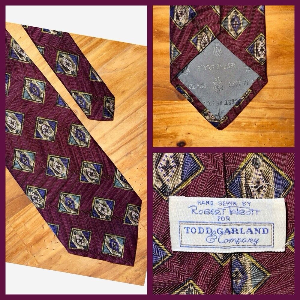 Robert Talbott Neck Tie Men Wine Colored Todd Garland & Co Best Of Class
